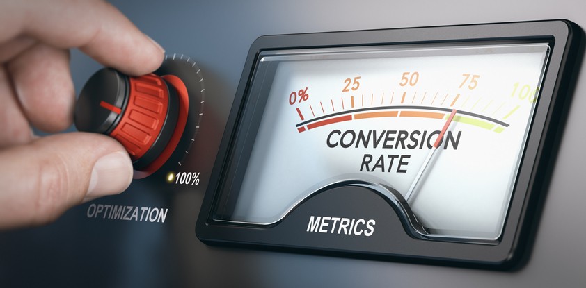 Improve your website. A meter showing a website's performance